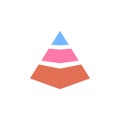 3D pyramid diagram icon. Element of colored charts and diagrams for mobile concept and web apps. Icon for website design and devel