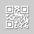 3D QR code for Scanning , Barcode icon isolated. Modern simple 3D bar code sign. Marketing, internet concept.