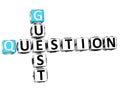 3D Question Guest Crossword Royalty Free Stock Photo