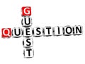 3D Question Guest Crossword Royalty Free Stock Photo