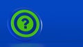 3d Question icon on Blue background Royalty Free Stock Photo