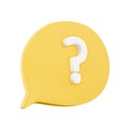 3d question mark icon sign or ask FAQ and QA answer solution information. Have a question, question answer sign or Royalty Free Stock Photo