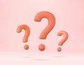3d question mark icon sign Royalty Free Stock Photo