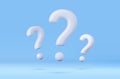 3d question mark icon sign Royalty Free Stock Photo
