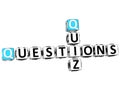 3D Question Quiz Crossword Royalty Free Stock Photo