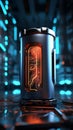 3D quick charge battery meets futuristic tech backdrop in stunning 3D render