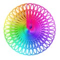 3d Radial array of rainbow paperclips