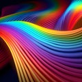 3d rainbow abstract background. Pride banner. Generative AI