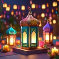 3d ramadan celebration lantern Royalty Free Stock Photo
