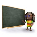 3d Rasta teaches at the blackboard