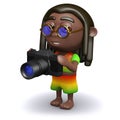 3d Rastafarian takes photos with his new camera