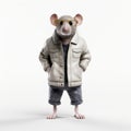 High-quality 3d Rat In English Ipa Fashion On White Background