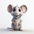 3d Cel Shaded Rat Looking At Camera On White Background Royalty Free Stock Photo