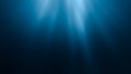 3D re5r.ndered illustration of sun rays under water. Royalty Free Stock Photo