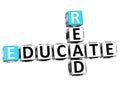 3D Read Educate Crossword Royalty Free Stock Photo