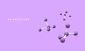 3d realistic abstract molecules isolated on background. Scientific banner for medicine, biology, chemistry and science concept in Royalty Free Stock Photo