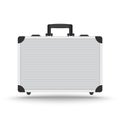 3D Realistic aluminum briefcase vector