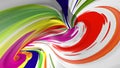 3d realistic brush stroke. Abstract digital color paint background. Modern colorful flow. Creative vivid 3d flow fluid