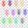 Collection of color balloons Royalty Free Stock Photo