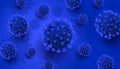 3d realistic coronavirus cells abstract background. Coronavirus 2019-ncov concept