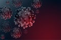 3d realistic coronavirus infection spread background design