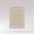 3d realistic documents icon. Vector illustration