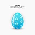 3d realistic Easter egg. Happy Easter Design element. Vector Illustration EPS10 Royalty Free Stock Photo