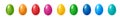 3d realistic Easter egg set. Royalty Free Stock Photo