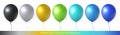 3D realistic elegant vibrant vivid colorful ballon collection for celebration design