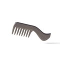 3d realistic flying hairbrush. Vector illustration