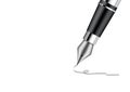 3D Realistic fountain Pen on White Background Illustration Vector