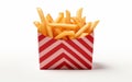 3d realistic french fries in red paper box mayochu Generative Ai