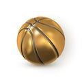 3d realistic golden basket ball. Gold basketball ball. Vector illustration Royalty Free Stock Photo