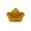 3d realistic golden crown design vector Royalty Free Stock Photo