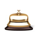 3D Realistic Golden Service Hotel Reception Bell Royalty Free Stock Photo