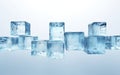 3d realistic ice cubes frame border square transp Generative AI Royalty Free Stock Photo