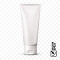 3d realistic isolated vector mock up tube, tooth paste, cosmetic cream