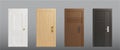 3d realistic isolated wood home front door design Royalty Free Stock Photo