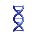 3d realistic medical spiral genetic dna isolated in white background. Banner for molecular chemistry, physics science,