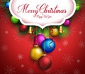 3D Realistic Merry Christmas Greetings Text