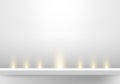 3D realistic minimal scene empty background white floor stage with spotlight