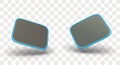 3d realistic mouse pad in different positions. Computer mouse pad for branding