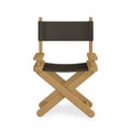 3d realistic movie, film director chair in cartoon style. Vector illustration