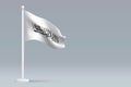 3d realistic national Afghanistan flag isolated on gray background