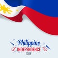 3D realistic philippines flag waving wind Royalty Free Stock Photo