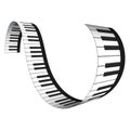 3D realistic piano keys in isometric style. Musical instrument keyboard as decorative design element for advertisement, brochure,