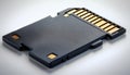 3D Realistic Render Icon of a Memory Card with Intricate Details and Plastic Texture