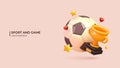 3d realistic Soccer ball. Vector illustration