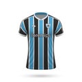 3d realistic soccer jersey in Gremio style Royalty Free Stock Photo