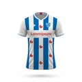 3d realistic soccer jersey in Heerenveen style, shirt template football kit 2023